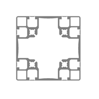 10-9090S4-0-12IN MODULAR SOLUTIONS EXTRUDED PROFILE 90MMX 90MM SMOOTH SIDES TEAR AWAY, CUT TO THE LENGTH OF 12 INCH